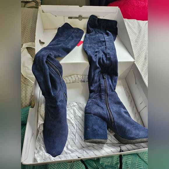 Aldo navy high boots - Picture 1 of 6